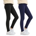 thumbnail image 1 of SILVERCELL 1/2 Pack Girls Winter Warm Thicken Fleece Lining Leggings Running Dance Yoga Athletic Leggings Tights Pants, Size 4-12 Years, 1 of 8