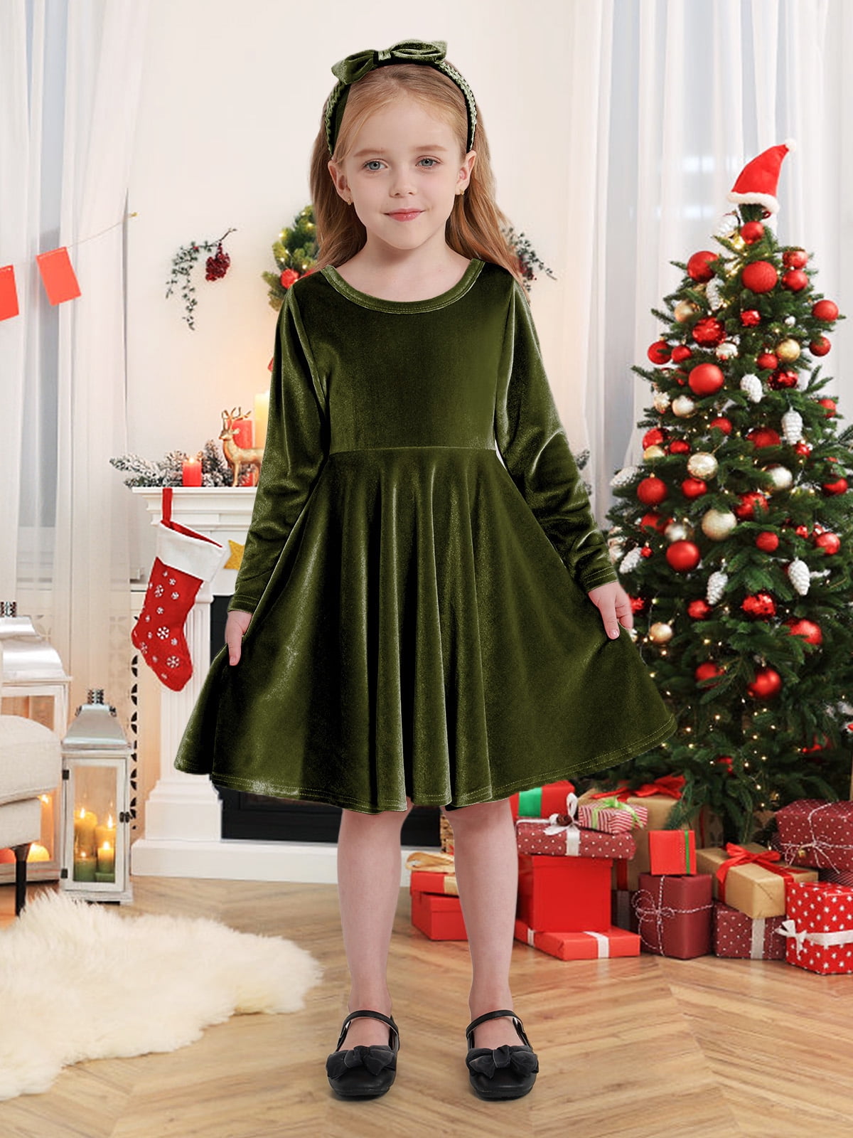 girls christmas concert dress Red Velvet Girls Christmas Dress, Twirly Velveteen Girls Dress, Full Circle Skit, Family Photoshoot, Pictures, Velvet, Handmade by Fi and Me