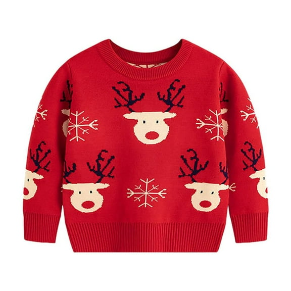 SILVERCELL 2-7T Kids Boys Girls Christmas Sweaters Long Sleeve Ugly Sweater Knitted Tops