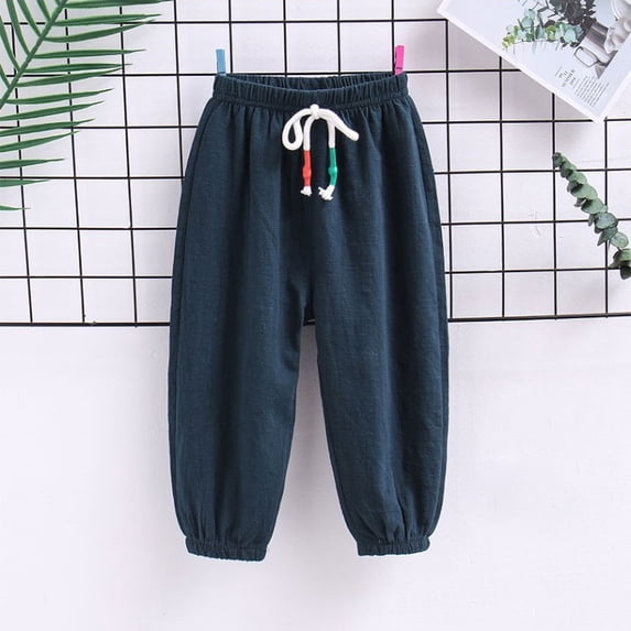 SILVERCELL 2-7T Little Boys Girls Spring Autumn Summer Cotton Soft Trousers Kids Casual Long Pants