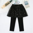thumbnail image 1 of SILVERCELL 2-8T Little Girls Footless Leggings with Ruffle Tulle Tutu Skirts Stretchy Cotton Pantskirt Dance Leggings Pants, 1 of 7