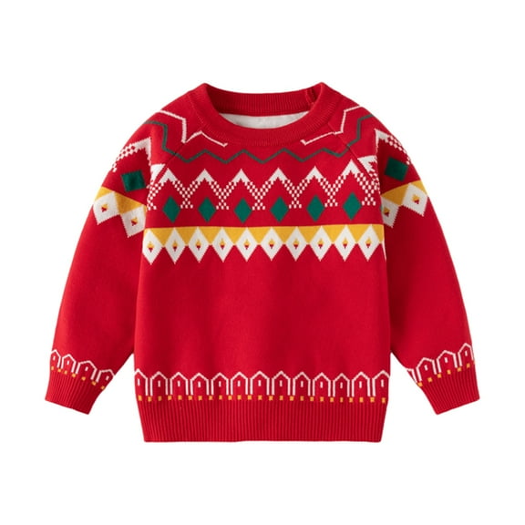 SILVERCELL 2-9T Boys Girls Sweaters Kids Long Sleeve Ugly Christmas Sweater Knitted Top