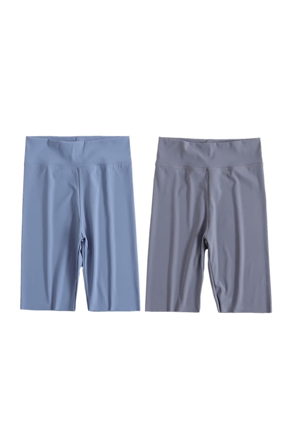 2 Packs Girls Athletic Half Leggings 1/2 Pants Kids Dance Running Bike Shorts Workout Tights Activewear, Size 3-12T