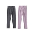 thumbnail image 1 of SILVERCELL 2 Packs Girls Casual Solid Leggings Tights Big Girl Sports Dance Athletic Pants, 3-12 Years, 1 of 5
