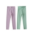 thumbnail image 1 of SILVERCELL 2 Packs Girls Casual Solid Leggings Tights Big Girl Sports Dance Athletic Pants, 3-12 Years, 1 of 5