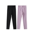 thumbnail image 1 of SILVERCELL 2 Packs Girls Casual Solid Leggings Tights Big Girl Sports Dance Athletic Pants, 3-12 Years, 1 of 6