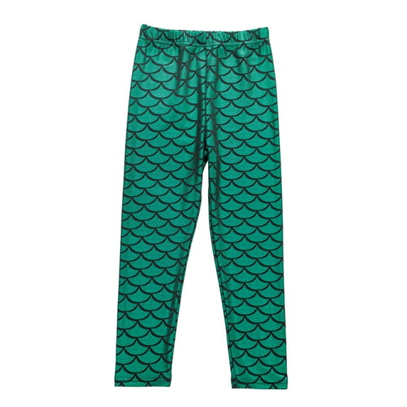 SILVERCELL 3-10Y Girls Leggings Gymnastics Kids Girls Mermaid Scale Pants Sport Dance Casual Legging