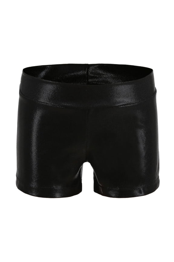 3-12Y Girls Gymnastics Shorts Kids Sparkle Dance Athletic Short