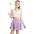 thumbnail image 1 of SILVERCELL 3-16Y Teens Girls Casual Mini Skirts with Liner, Kids Athletic Solid Culottes Pleated Skater Skirt Skorts, 1 of 9