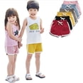 thumbnail image 1 of SILVERCELL 3/6 Pack Toddler Big Girls Boys Cotton Athletic Shorts Teens Kids Active Workout Running Dance Beach Shorts, 1 of 8