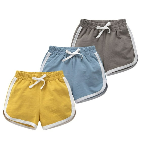 SILVERCELL 3/6 Pack Toddler Big Girls Boys Cotton Athletic Shorts Teens Kids Active Workout Running Dance Beach Shorts