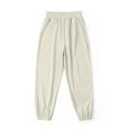 thumbnail image 1 of SILVERCELL 3-9 Years Kids Summer Elastic Waist Jogger Pants Casual Sweatpants Little Girls Boys Cotton Solid Color Soft Trousers, 1 of 4