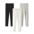thumbnail image 1 of SILVERCELL 3 Pack Toddler Girls Casual Candy Color Leggings Solid/Striped Stretch Tights Skinny Pants, 2-7 Years, 1 of 6