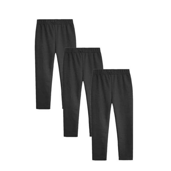 SILVERCELL 3 Packs Girls Casual Solid Leggings Candy Color Stretch Tights Skinny Pants, Size 1-11 Years