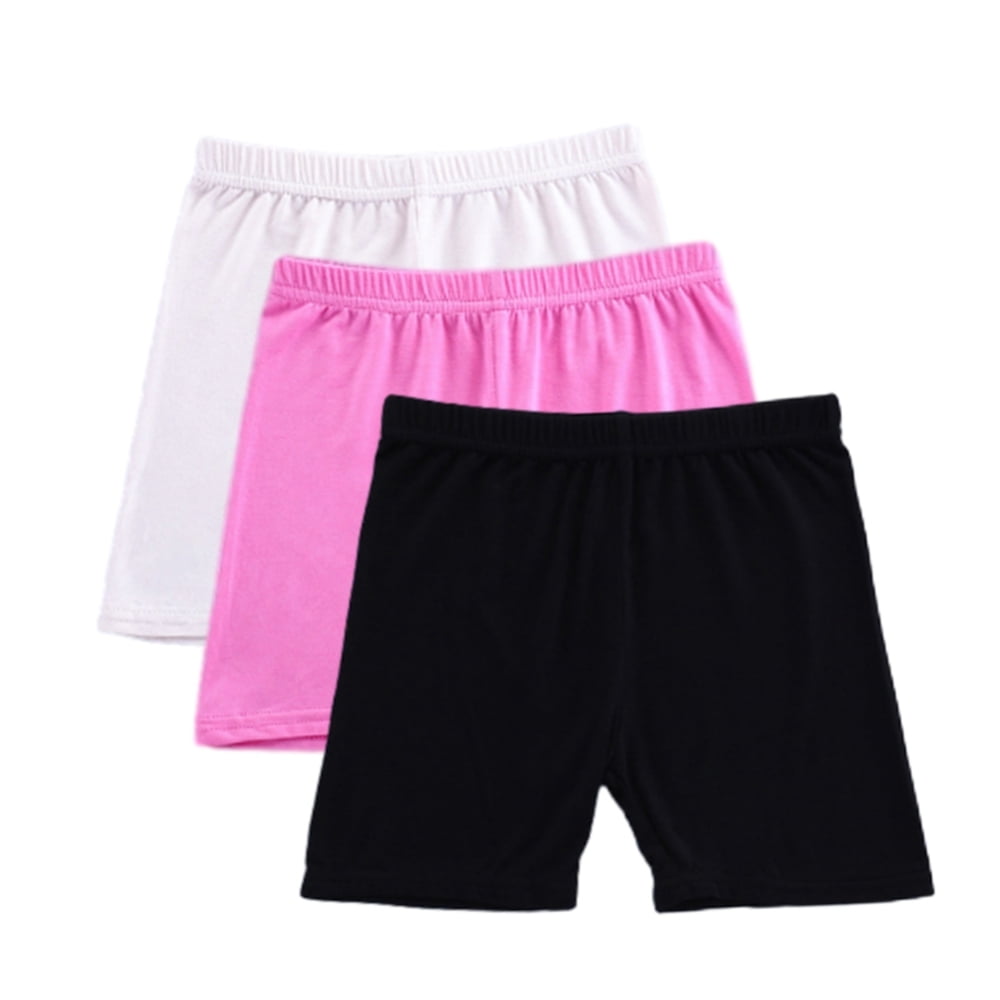 Design By Olivia Women’s Cotton Biker Shorts 3-Pack – Black, White, Ruby Red, High Waist, Comfort Fit For Yoga & Casual