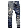 thumbnail image 1 of SILVERCELL 5-13T Kids Boys' Vintage Ripped Straight-Leg Jeans Destroyed Distressed Washed Denim Jeans Casual Streetwear Long Pants, Sizes 5-13 Years, 1 of 6