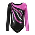 thumbnail image 1 of SILVERCELL 5-13Y Kid Girls Gymnastic Leotard Shiny Long Sleeve Ballet Latin Dance One Piece Outfit, 1 of 5
