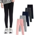 thumbnail image 1 of SILVERCELL 5 Pack Teens Toddler Girl Casual Solid Color Leggings Stretch Tights Skinny Pants, 3-14 Years, 1 of 8