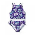 thumbnail image 1 of SILVERCELL 7-14T Little Girls Summer Beach Halter Bikini Set, 2Pcs Big Girls Floral Strap Swimsuits Bathing Suit, 1 of 2