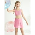 thumbnail image 1 of SILVERCELL 9-16T Teens Girls 3 Pieces Swimsuits Bathing Suit Kids Summer Cute Solid Swimwear Set with Skirt, Size 9-16 Years, 1 of 9