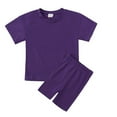thumbnail image 1 of SILVERCELL 9M-13T Girls Boys Biker Shorts Set Solid T-Shirt+Biker Jogger Shorts Kids Teens Boy Girl Summer 2 Piece Outfits Tracksuit, 1 of 1