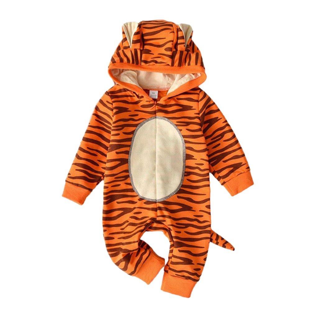 SILVERCELL Baby Boy Girl Animal One-Piece Infant Romper Kids Hooded ...