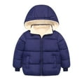 thumbnail image 1 of SILVERCELL Baby Boys Girls Fall Winter Fleece Coats Toddler Thick Down Padded Jacket Kids Hooded Zipper Windproof Snow Outerwear 18M-6T, 1 of 7