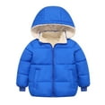 thumbnail image 1 of SILVERCELL Baby Boys Girls Fall Winter Fleece Coats Toddler Thick Down Padded Jacket Kids Hooded Zipper Windproof Snow Outerwear 18M-6T, 1 of 6