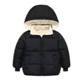 thumbnail image 1 of SILVERCELL Baby Boys Girls Fall Winter Fleece Coats Toddler Thick Down Padded Jacket Kids Hooded Zipper Windproof Snow Outerwear 18M-6T, 1 of 6