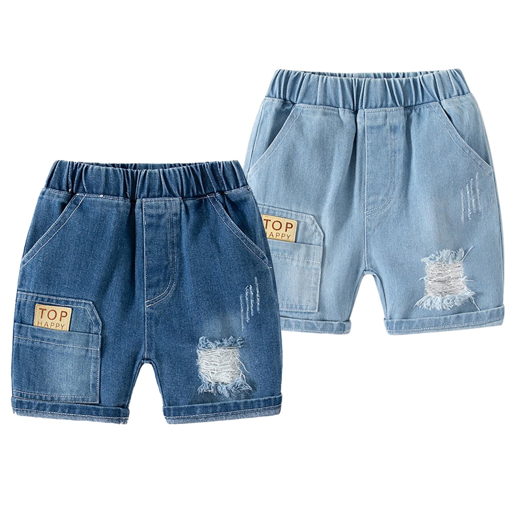 SILVERCELL Baby Boys Jeans Shorts Toddler Summer Casual Elastic Waist