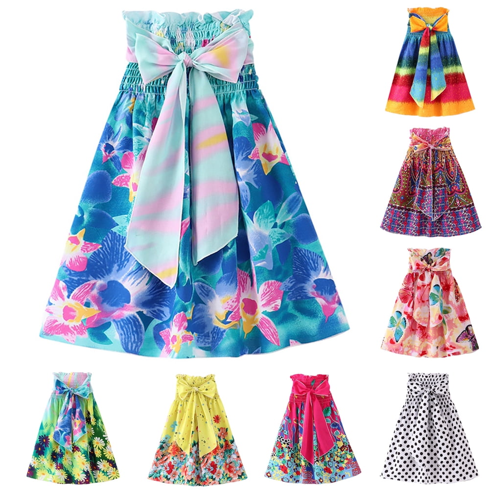 KIDS SHIRRING WAIST SKIRT 4-10 SOUTH BEACH SUNRISE main image 1