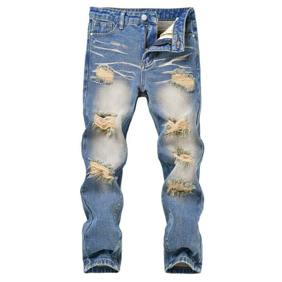 SILVERCELL Boy's Skinny Fit Ripped Destroyed Distressed Fashion Denim Jeans Pants 5-13T