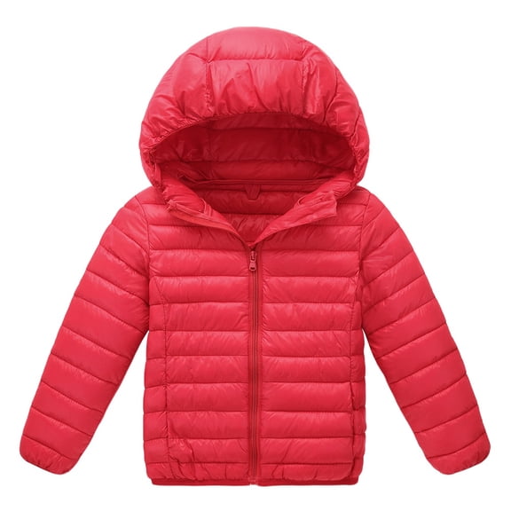 SILVERCELL Boys Girls Hooded Jacket Winter Water Resistant Zipper-Up Lightweight Coat Kids Windproof Outwear