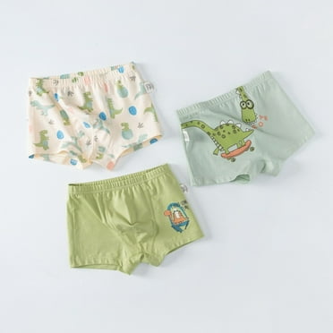 SILVERCELL Boys Pure Cotton Super Soft Boxer Briefs Toddler Kids Cute Pattern Tagless Smooth Underpants 3-Pack,3-11 Years