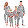 thumbnail image 1 of SILVERCELL Family Matching Christmas Pajamas Set for Mom/Dad/Kids Long Sleeve Zipper Christmas Sleepwear Hooded Jumpsuit Pjs with Pockets, 1 of 7