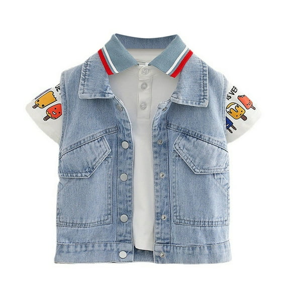 SILVERCELL Fashion Boys Girls Casual Coats Denim Stylish Sleeveless Jacket Vest Outerwear