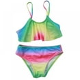 thumbnail image 1 of SILVERCELL Girl's Bikini Swimsuits Ruffle Flounce Two Piece Beach Swimwear Tankini Set 5-16 Years, 1 of 5