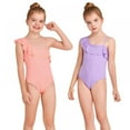 thumbnail image 1 of SILVERCELL Girl's Cute Bathing Suit One Shoulder Ruffle Trim One Piece Swimsuit 8-14 Years, 1 of 7