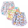 thumbnail image 1 of SILVERCELL Girls 3-Pack Athletic Shorts Breathable Workout Running Printed Dolphin Shorts 2-11 Year, 1 of 3