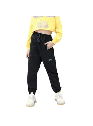 Xiaoluokaixin Women Sweatpants Elastic High Waist Dance Jogger Sports  Cotton Baggy Trousers Cqh