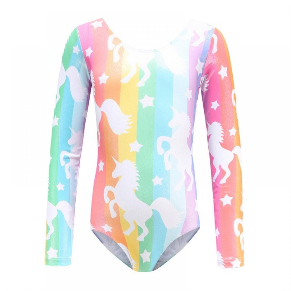SILVERCELL Girls Gymnastic Leotard Ballet Dance Outfit Kids Unicorn ...