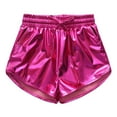 thumbnail image 1 of SILVERCELL Girls Metallic Dance Shorts for Athletic Sparkly Hot Pants for Girls 4-12 Years, 1 of 9