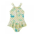 thumbnail image 1 of SILVERCELL Girls Swimsuit Mermaid Bathing Suit Kids One Piece Swimsuits Cute Swimwear 4-14 Years, 1 of 6