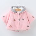 thumbnail image 1 of SILVERCELL Girls Winter Flower Pendant Windproof Hooded Coat Baby Cloak Reaching Out when Going Out for 0-18M Infant Toddler, 1 of 14