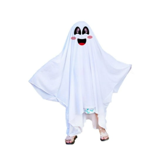 SILVERCELL Halloween Family Matching Costum White Ghost Poncho Cloak Themed Party Spooky Ghostly Cosplay Cloak For Kids/Adults