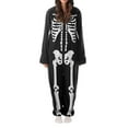 thumbnail image 1 of SILVERCELL Halloween Parent Child Outfit Skeleton Printed Long Sleeved Hooded Jumpsuit for 2-7 Years Boys or Girls and Parents, 1 of 4
