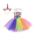 thumbnail image 1 of SILVERCELL Handmade Sequin Unicorn Dress for Girls with Headband Birthday Dance Party Dresses 1-10 Years, 1 of 5
