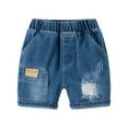 thumbnail image 1 of SILVERCELL Kids Boys Denim Shorts Toddler Girls Summer Jean Short Baby Elastic Waist Casual Short 1-6Y, 1 of 9