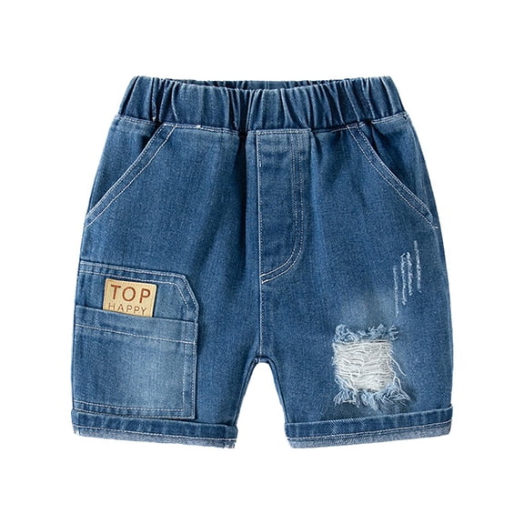 SILVERCELL Kids Boys Denim Shorts Toddler Girls Summer Jean Short Baby Elastic Waist Casual Short 1-6Y