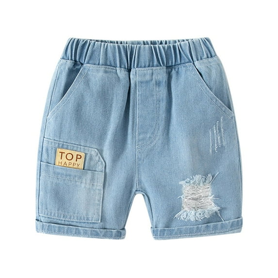 SILVERCELL Kids Boys Denim Shorts Toddler Girls Summer Jean Short Baby Elastic Waist Casual Short 1-6Y